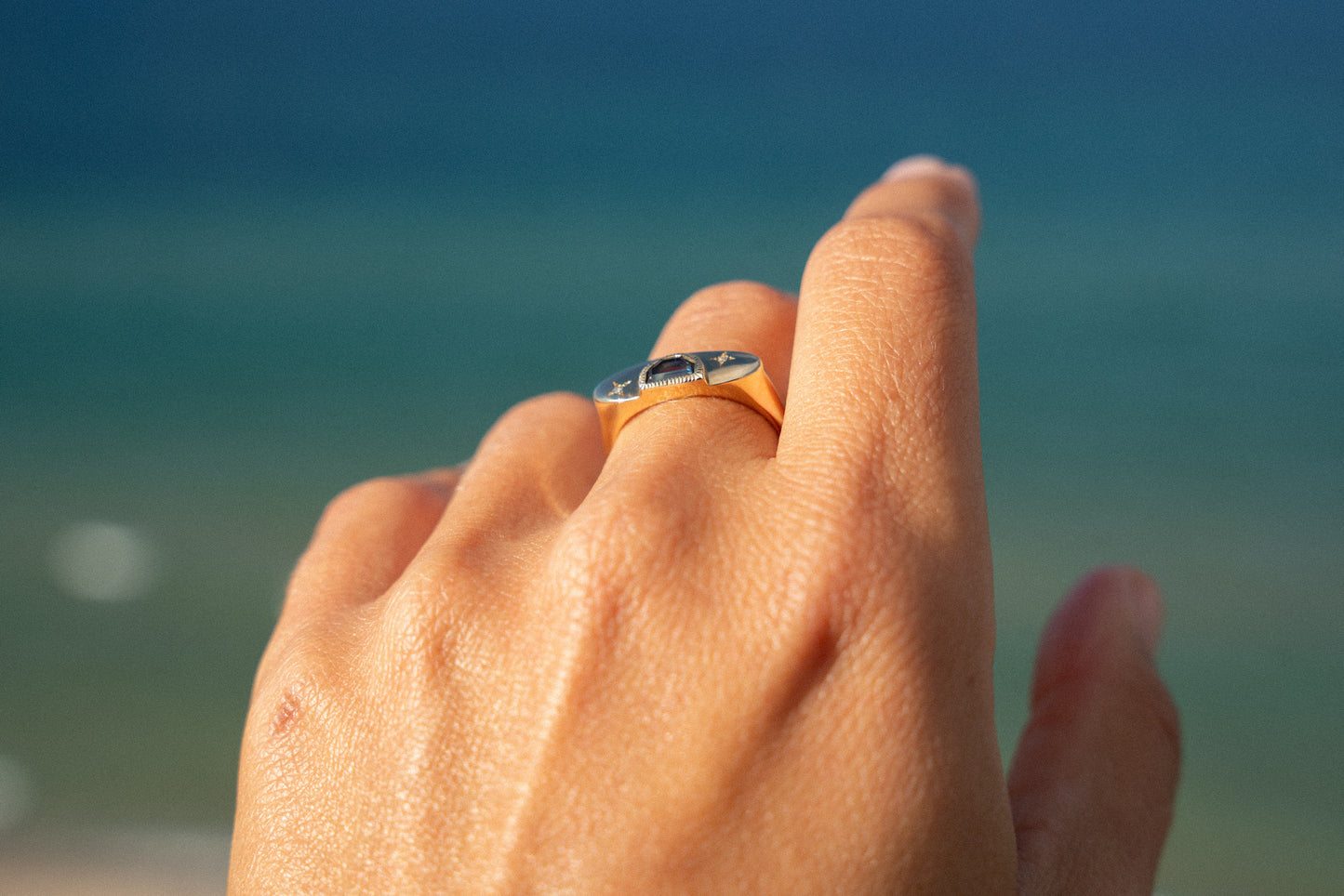 Moonset Signet Ring