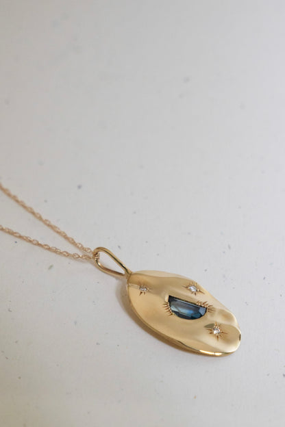 Moonrise Pendant - Sapphire & Diamond