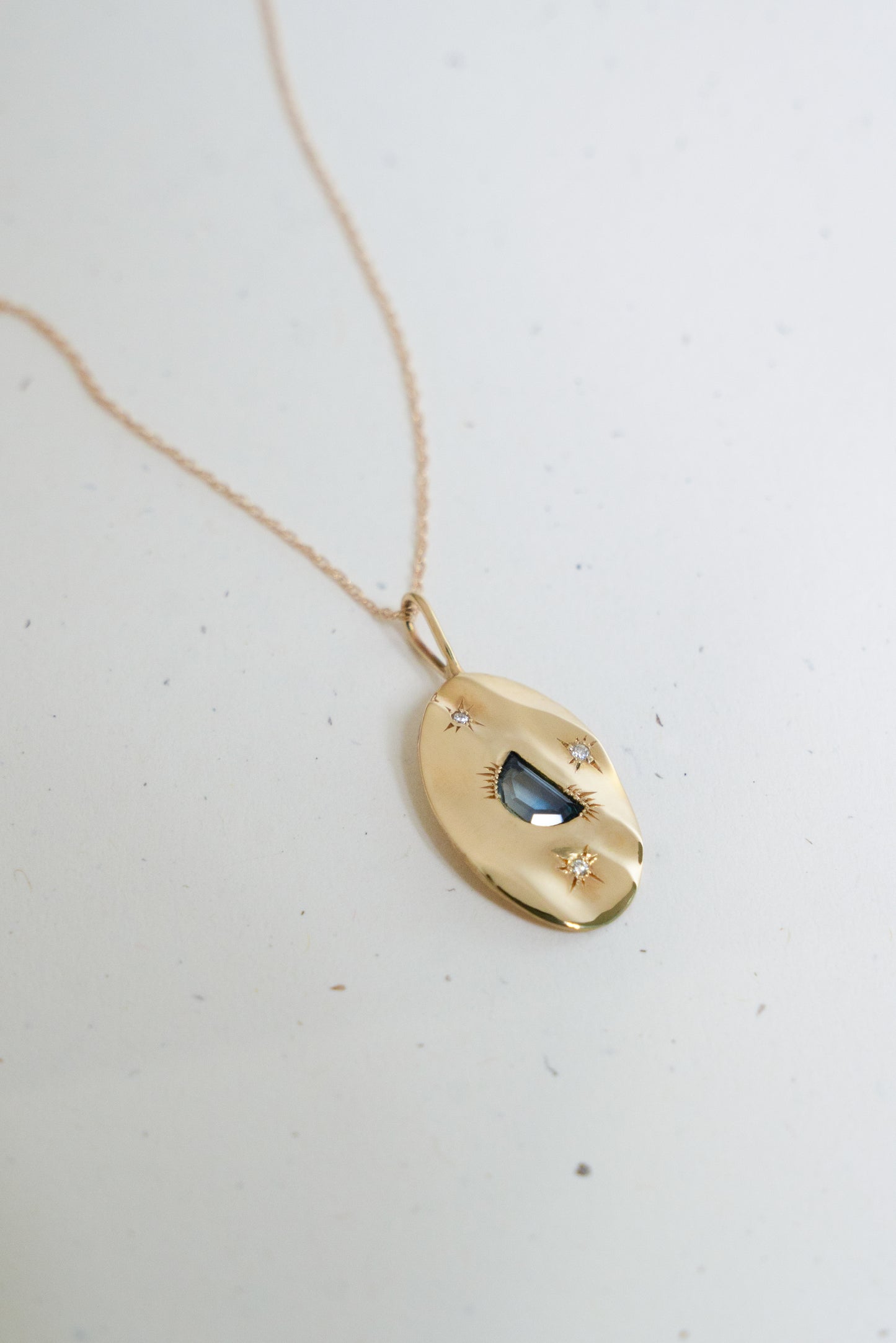 Moonrise Pendant - Sapphire & Diamond