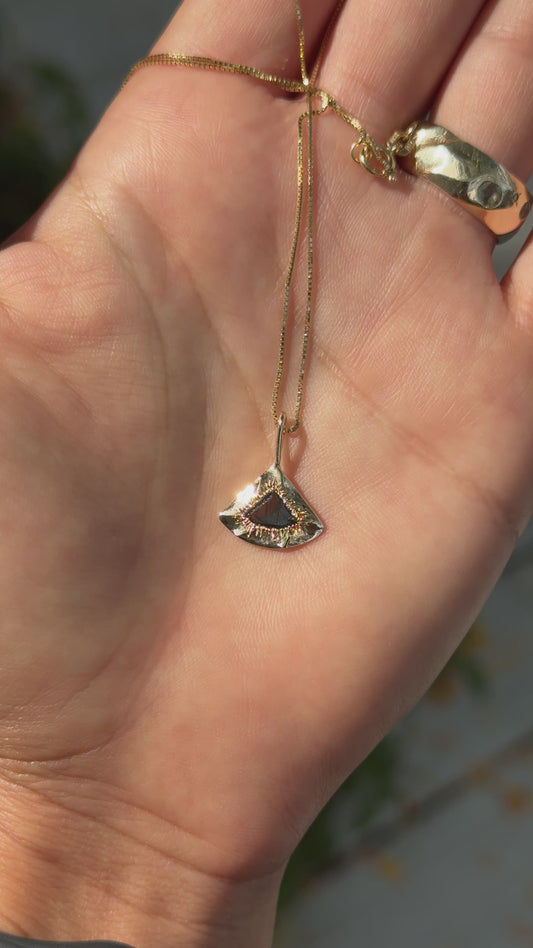 Unearthed Pendant - Triangle Sapphire